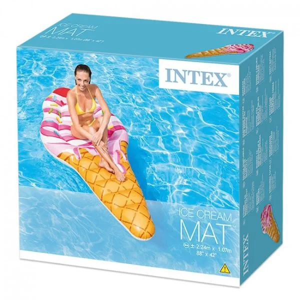 Saltea gonflabila Intex Ice Cream 224x107 cm foto