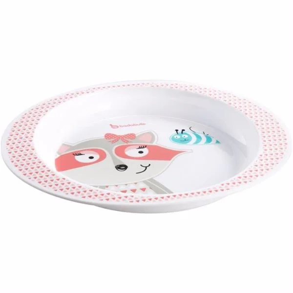 Farfurie pentru mancare Badabulle Pink Racoon foto