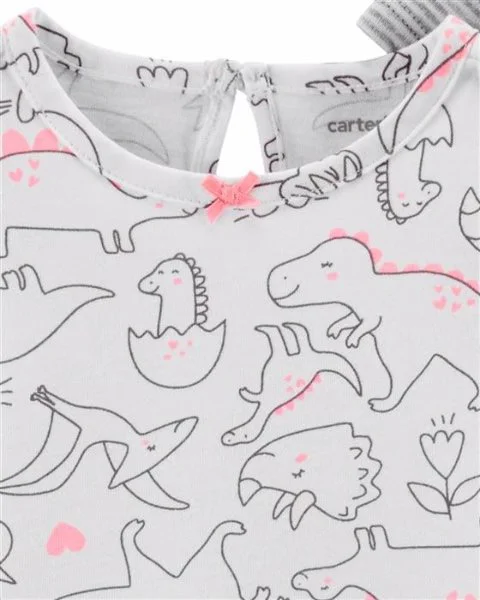 Carter's Set 3 piese Dinozaur - body, tricou si pantaloni foto