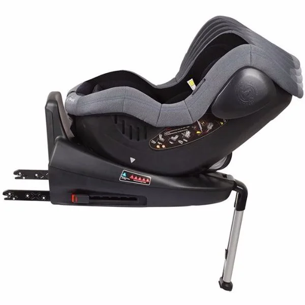 Scaun auto rotativ 360 cu isofix BabyGo ISO 0-18 kg Black