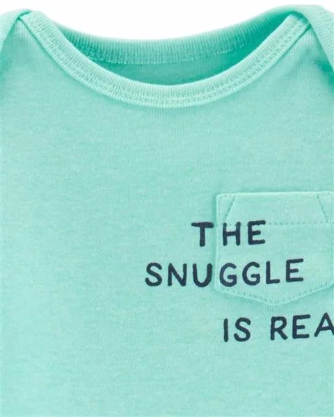 Carter's Set 3 piese Snuggle - body, tricou si pantaloni scurti foto