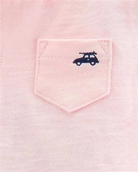 Carter's Set 3 piese Masinute - body, tricou tip Polo si pantaloni scurti foto
