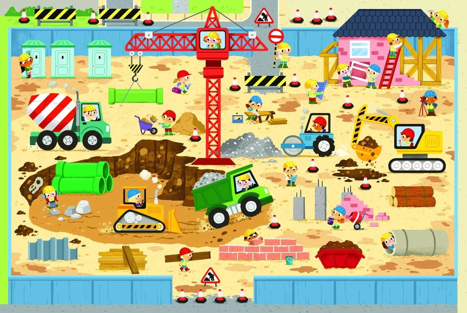 Puzzle Trefl Gigantic "Construction site", 12 MAXI piese foto
