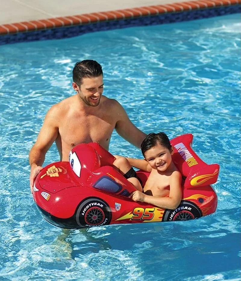 Barcuta gonflabila pentru copii Intex Cars (3-6 ani), 109x71 cm foto