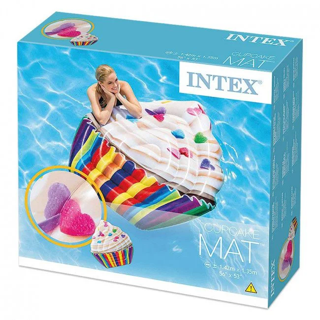 Saltea gonflabila Intex Cupcake, 142x35 cm foto