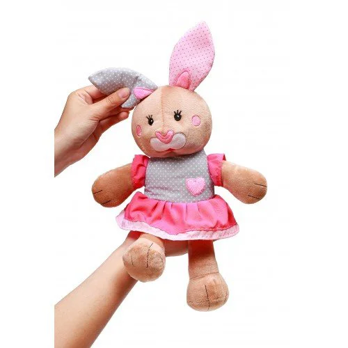 Jucarie cu zornaitoare BabyOno Iepurasul Julia, 36 cm foto