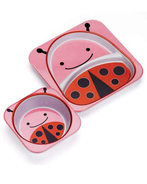 Set Farfurie si Bol Skip Hop Zoo Buburuza foto