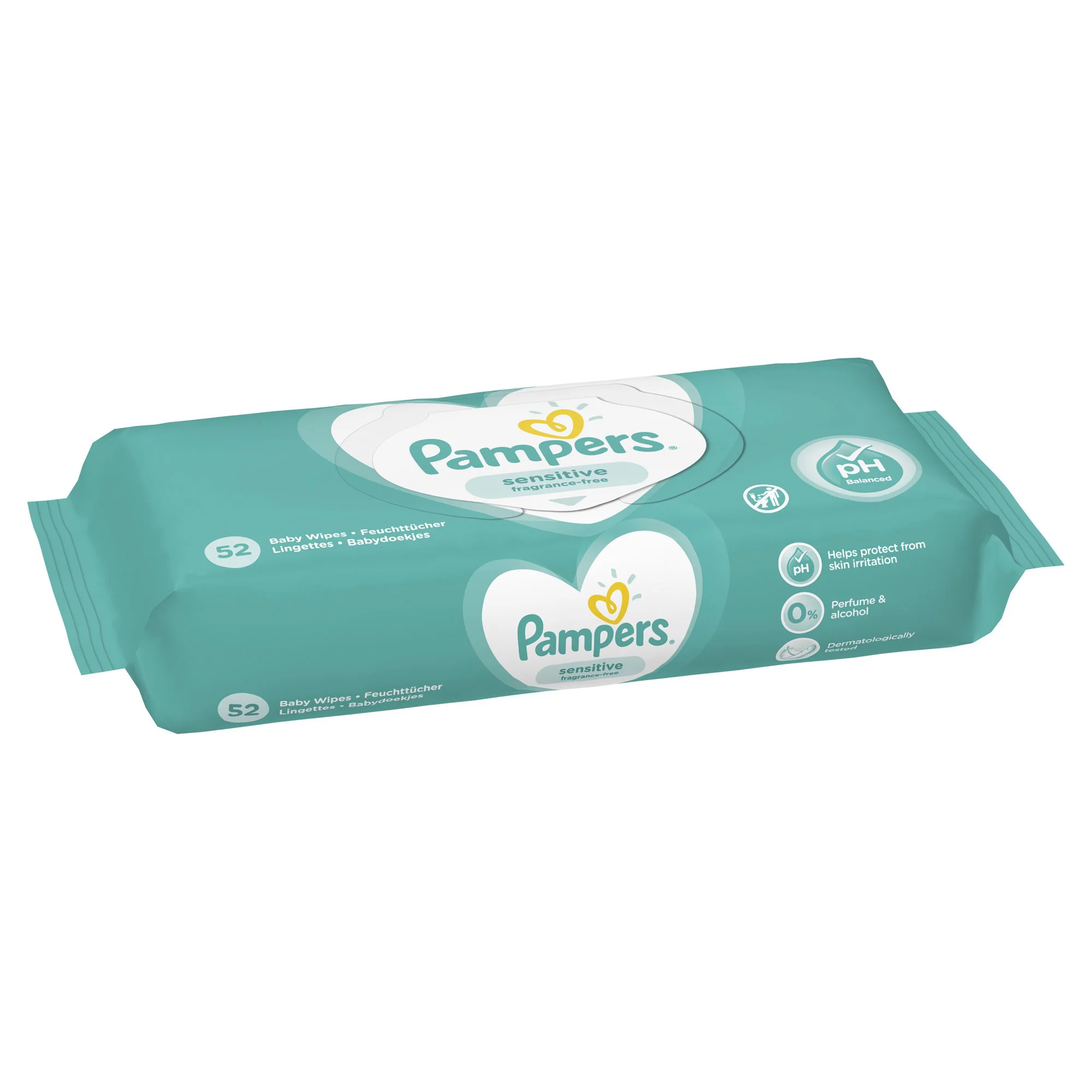 Servetele umede Pampers Sensitive, 52 buc.