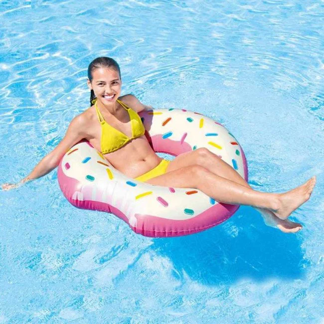 Cerc gonflabil Intex Donut (9+ ani), 107x99 cm foto