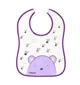 Baveta din bumbac BabyOno "I can almost eat myself" cu strat impermeabil (9+ luni) foto