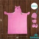 Set cadou Bimboly Prosop roz cu gluga si manusa de baie, 75x100 cm foto