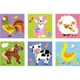 Cub-puzzle pe 6 parti din lemn Viga Toys Farm Animals foto