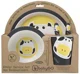Set de alimentatie BabyGo Bamboo Cow din fibre de bambus, 5 piese foto