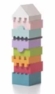 Set de constructie din lemn educativ Cubika LD-2 Turn, 9 piese foto