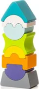 Set de constructie din lemn educativ Cubika LD-7 Turn flexibil, 8 piese foto