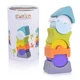 Set de constructie din lemn educativ Cubika LD-7 Turn flexibil, 8 piese foto