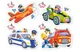 Puzzle Castorland Exciting Jobs, 4 in 1 (3+4+6+9 piese) foto