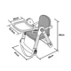 Booster pentru masa pliabil Apramo Flippa Dining Booster Lime foto