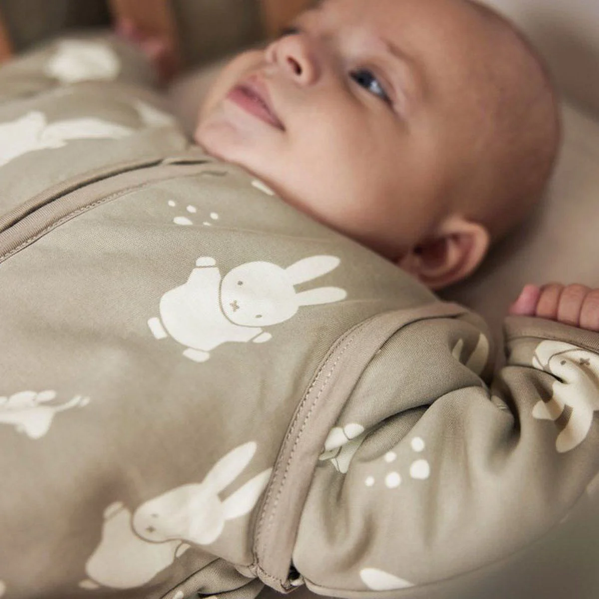 Спальный мешок со съемными рукавами Jollein Miffy&Snuffy Olive Green, 90 см foto