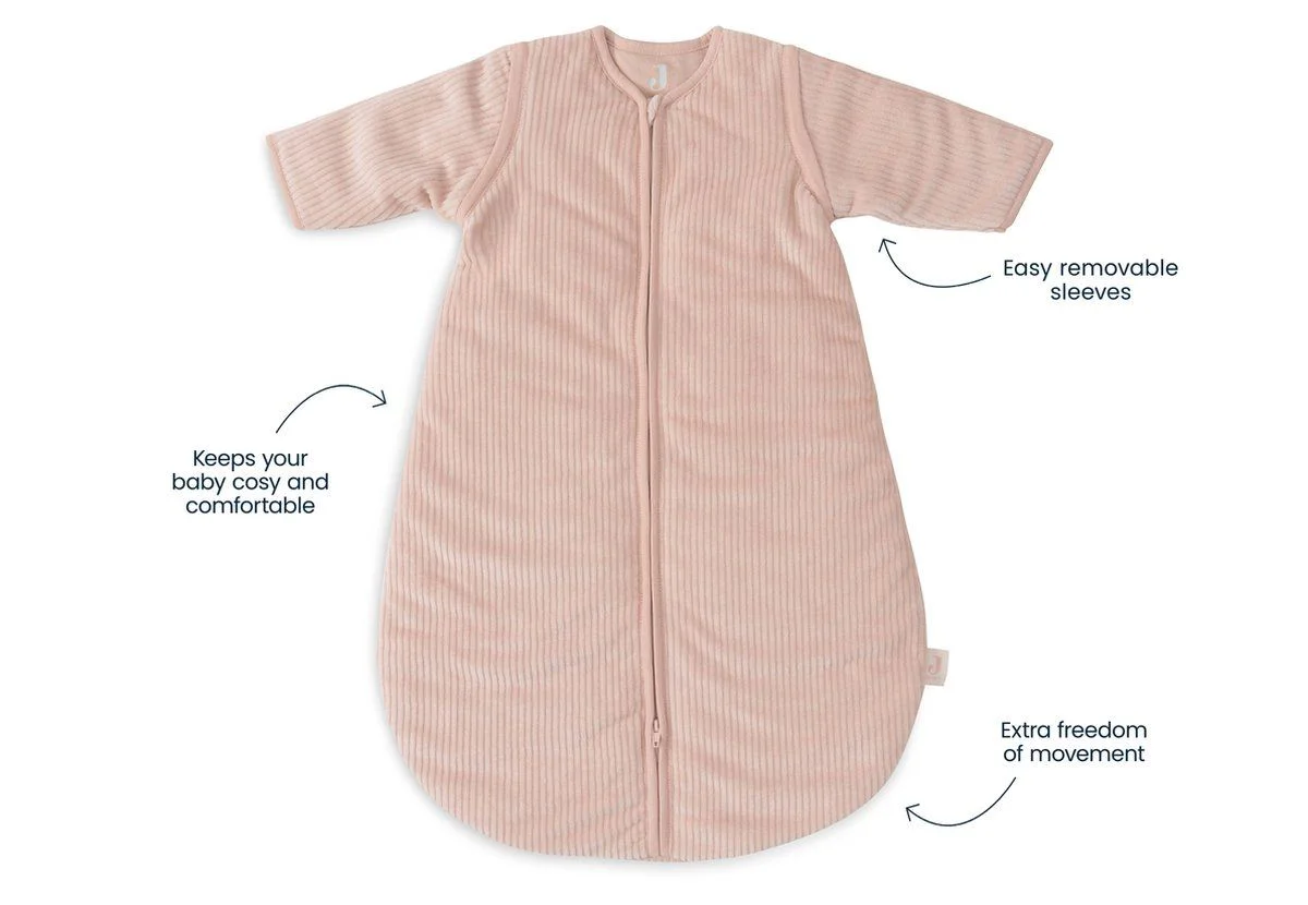 Круглый спальный мешок со съемными рукавами Jollein Rib Wild Rose, 70 см foto