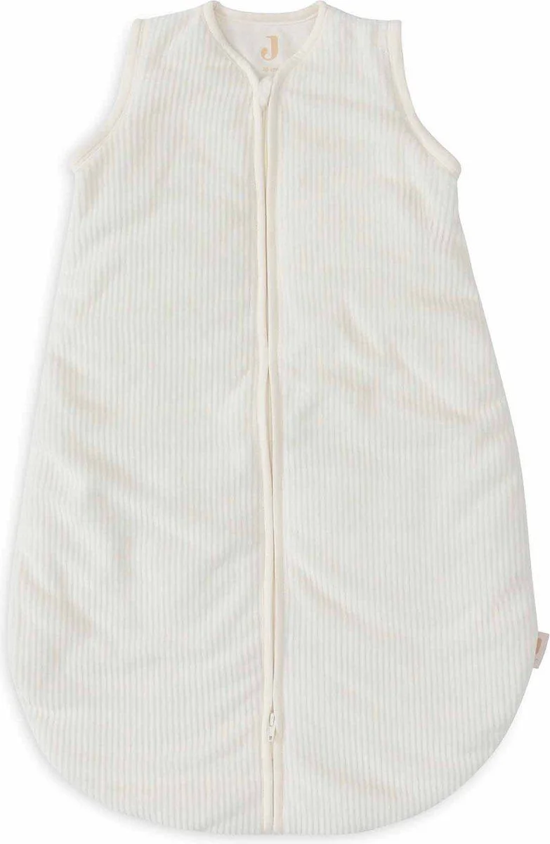 Sac de dormit rotund cu maneci detasabile Jollein Rib Ivory, 70 cm foto