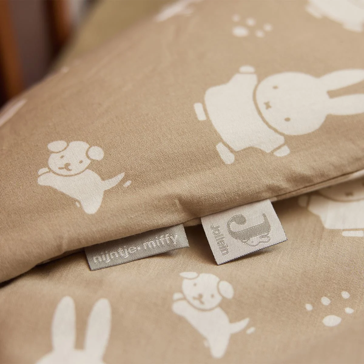 Комплект постельного белья Jollein Miffy&Snuffy Olive Green 100x140 см