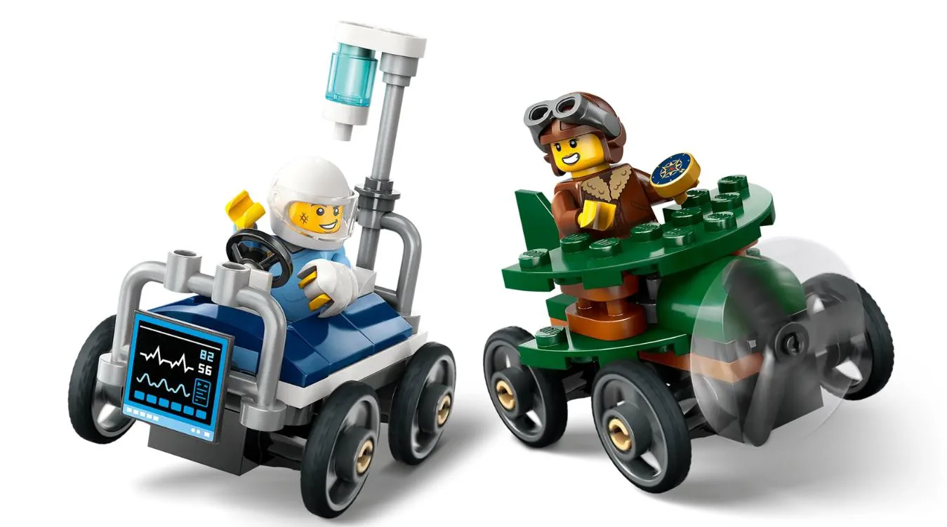 LEGO City - Набор гонок Самолет против Скорой помощи foto