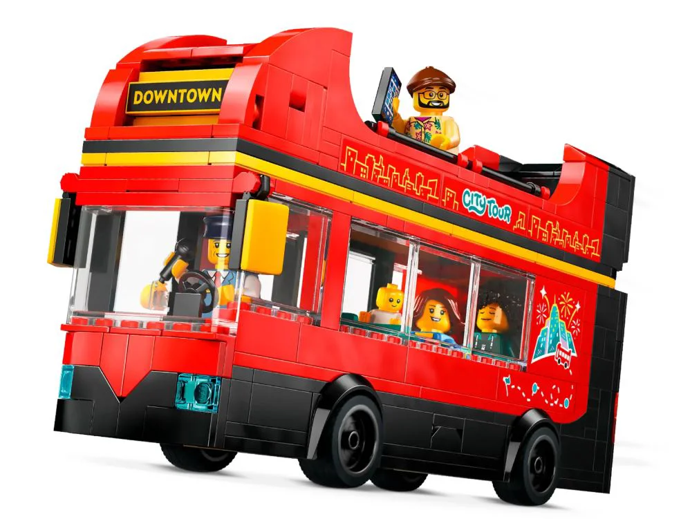 LEGO City - Autobuz turistic rosu cu doua etaje foto