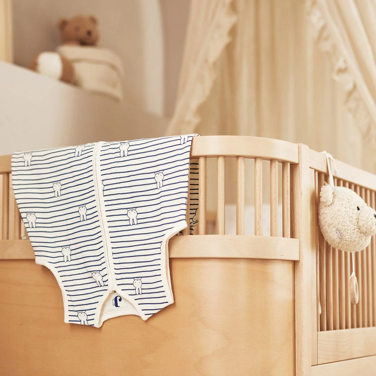 Sac de dormit Jollein Muslin Miffy Stripe Navy, 70 cm foto