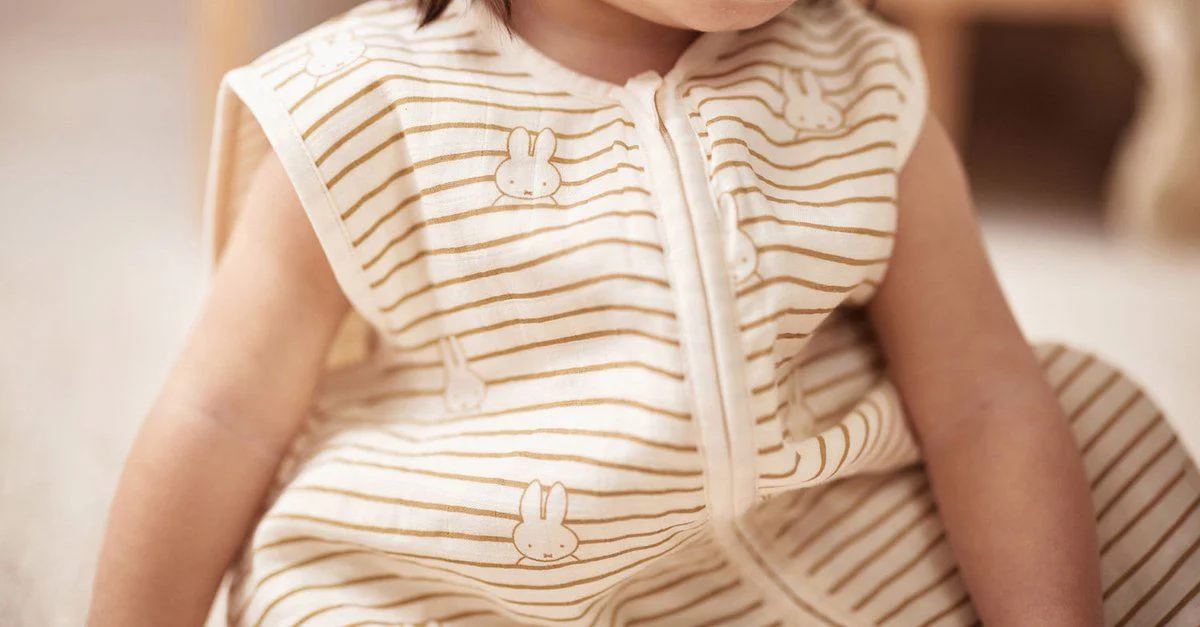Sac de dormit Jollein Muslin Miffy Stripe Biscuit, 70 cm foto