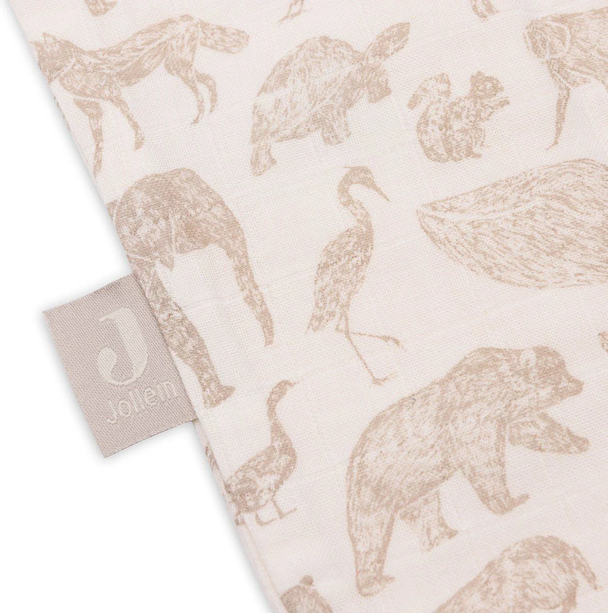 Sac de dormit Jollein Muslin Animals Nougat, 70 cm foto