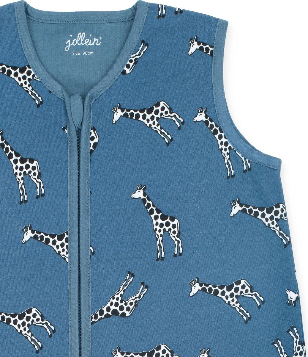 Sac de dormit Jollein Jersey Giraffe Jeans Blue, 70 cm foto