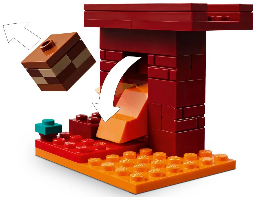 LEGO Minecraft - Битва над лавой в Нижнем мире foto