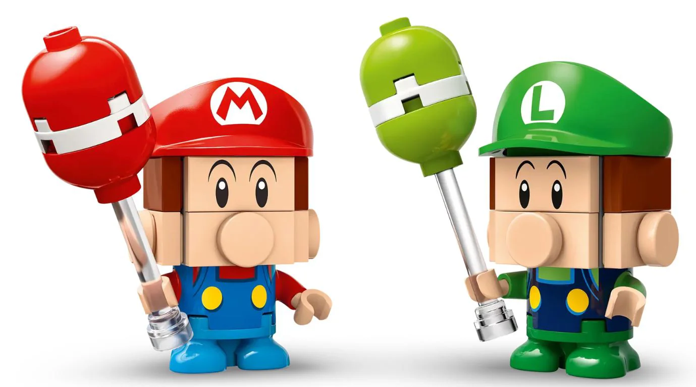 LEGO Super Mario - Mario Kart - Baby Mario против Baby Luigi foto