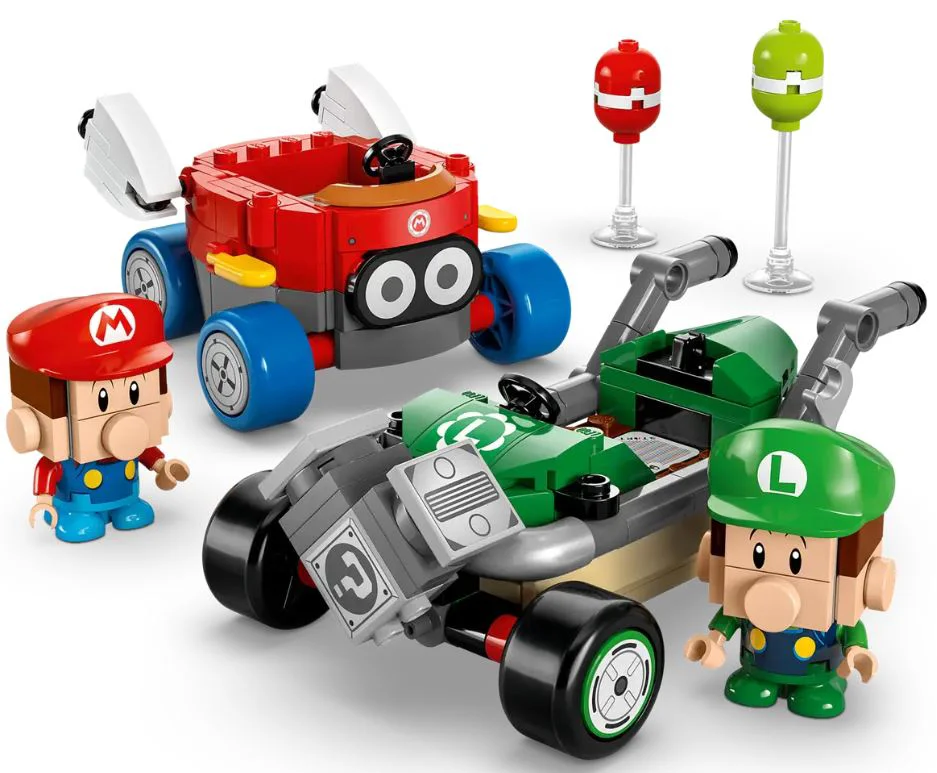 LEGO Super Mario - Mario Kart - Baby Mario против Baby Luigi foto
