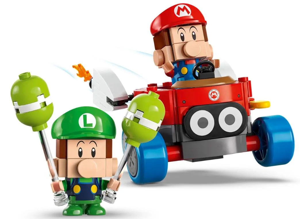 LEGO Super Mario - Mario Kart - Baby Mario против Baby Luigi foto