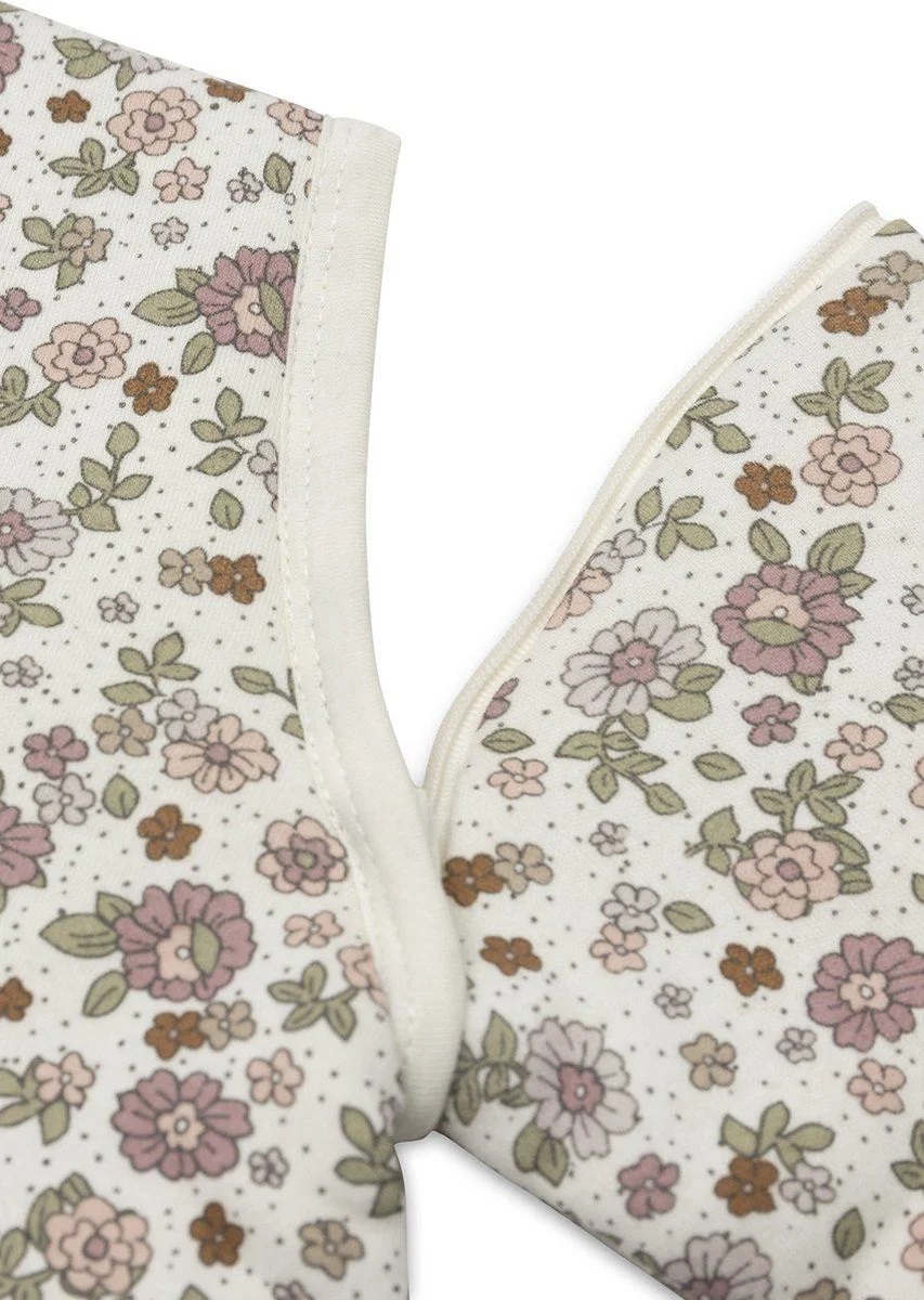 Sac de dormit cu maneci detasabile Jollein Retro Flowers, 70 cm foto