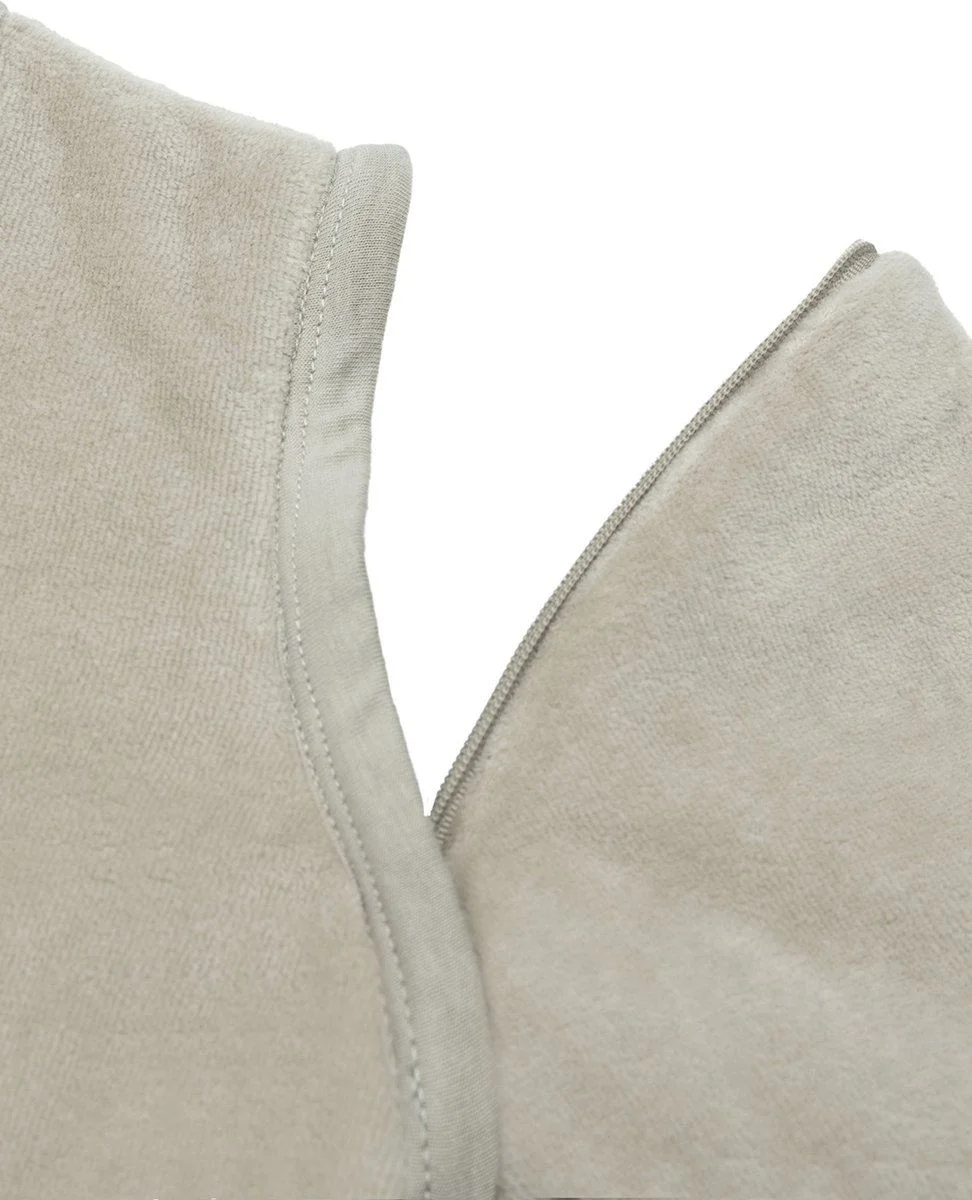 Sac de dormit cu maneci detasabile Jollein Velvet Olive Green, 70 cm foto