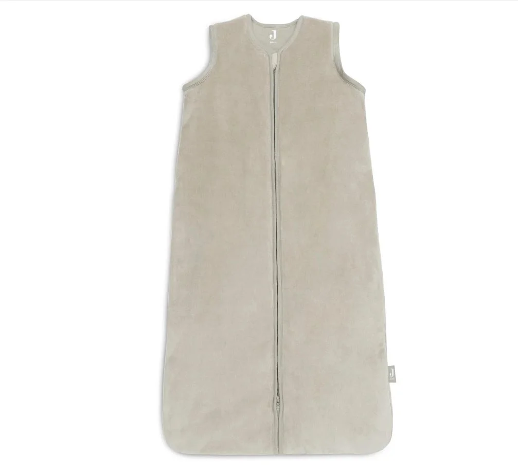Sac de dormit cu maneci detasabile Jollein Velvet Olive Green, 70 cm foto
