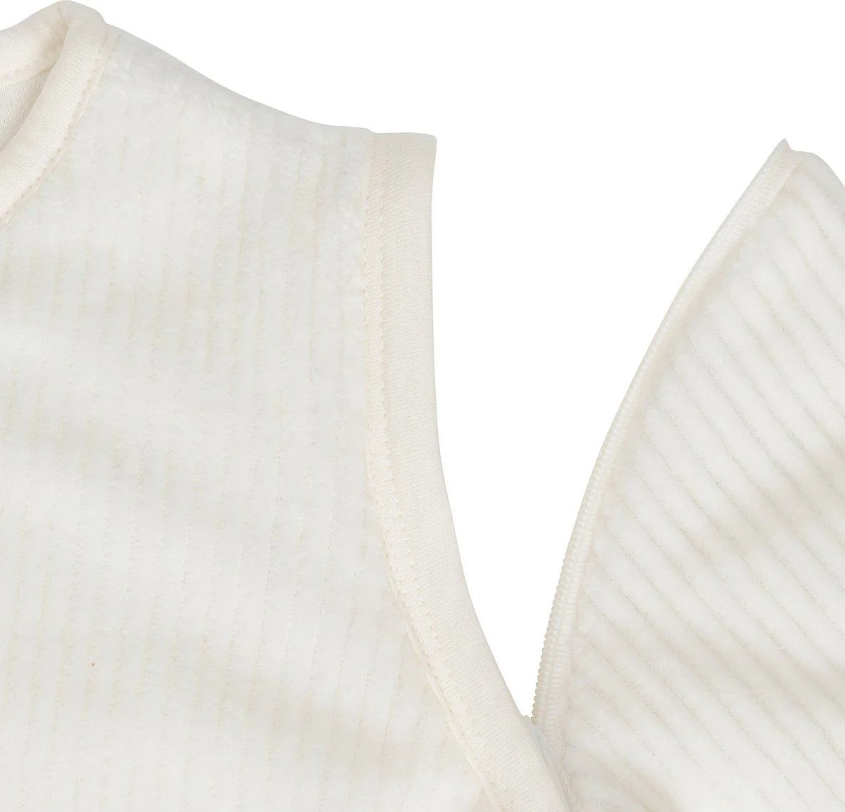 Sac de dormit cu maneci detasabile Jollein Rib Ivory, 60 cm foto