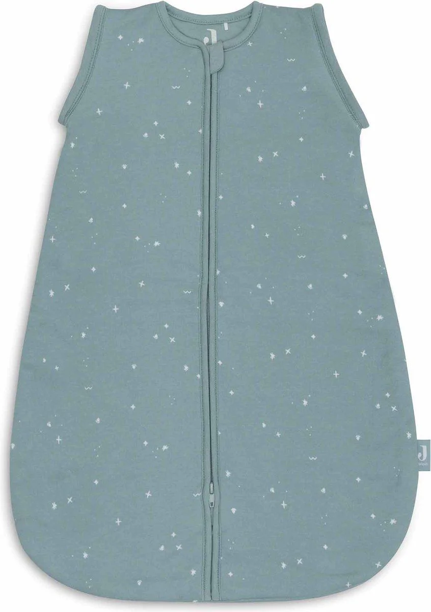 Sac de dormit rotund cu maneci detasabile Jollein Twinkling Sea Green, 60 cm foto