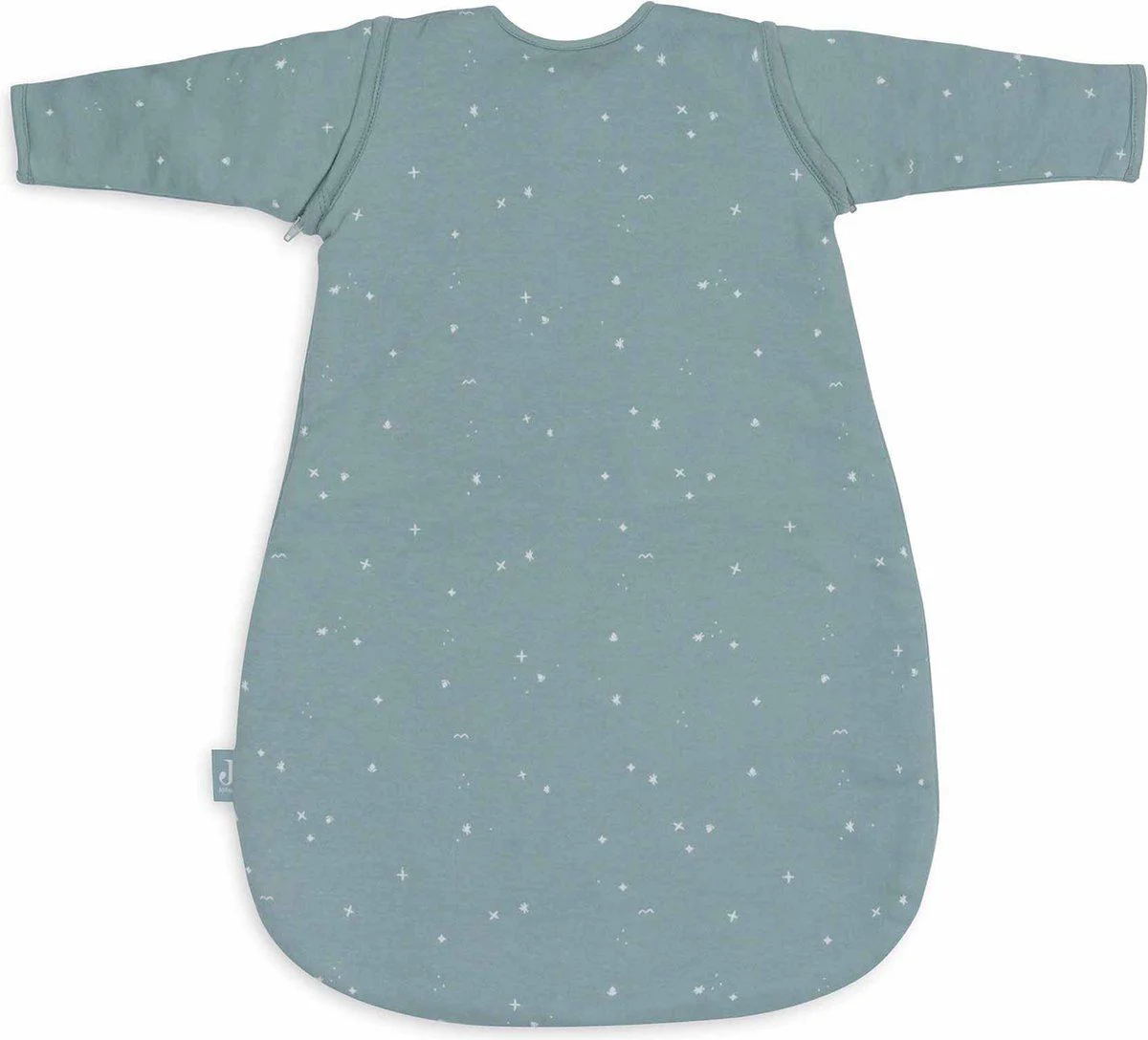 Sac de dormit rotund cu maneci detasabile Jollein Twinkling Sea Green, 60 cm foto