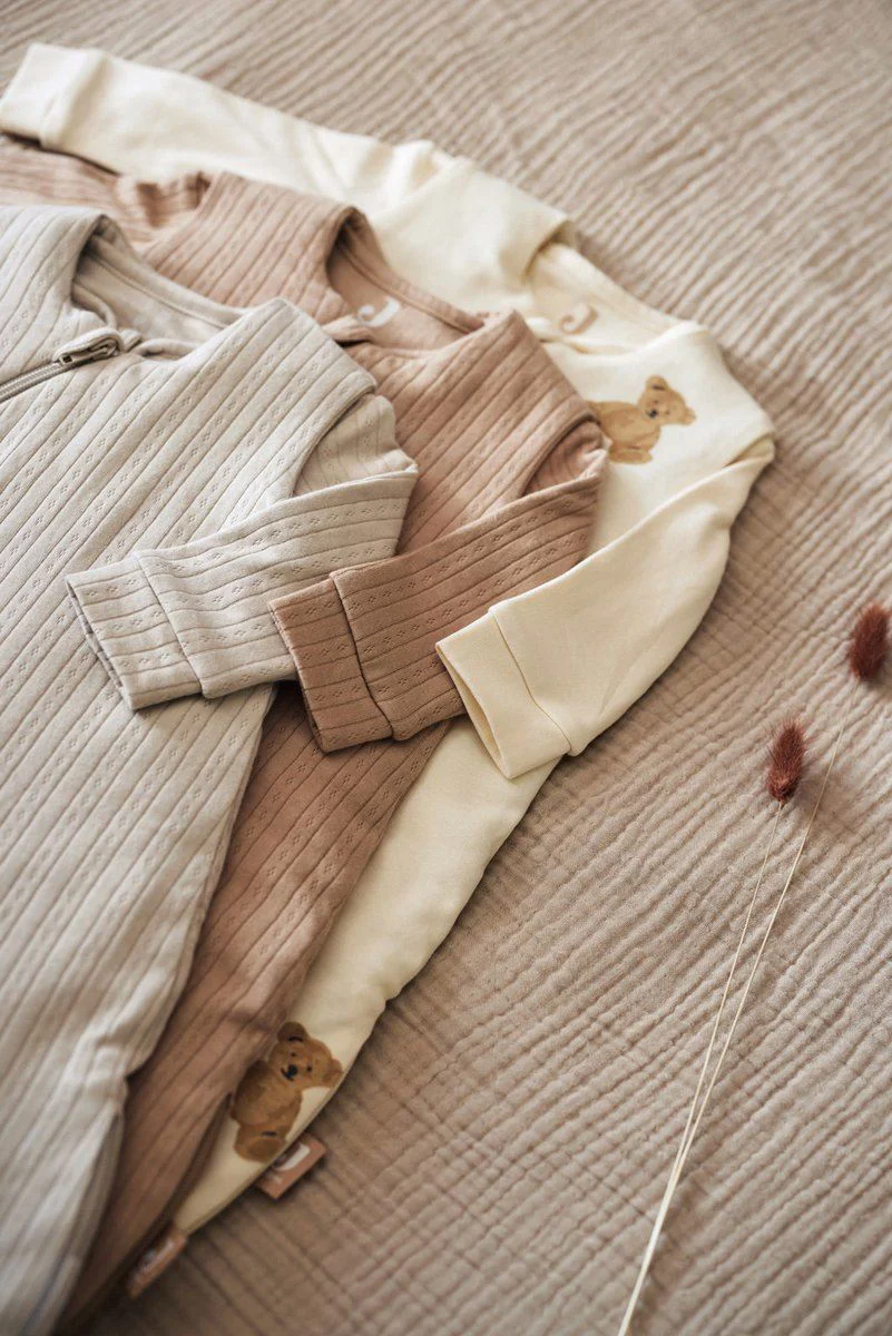 Sac de dormit nou-nascuti Jollein Ajour Nougat, 60 cm foto
