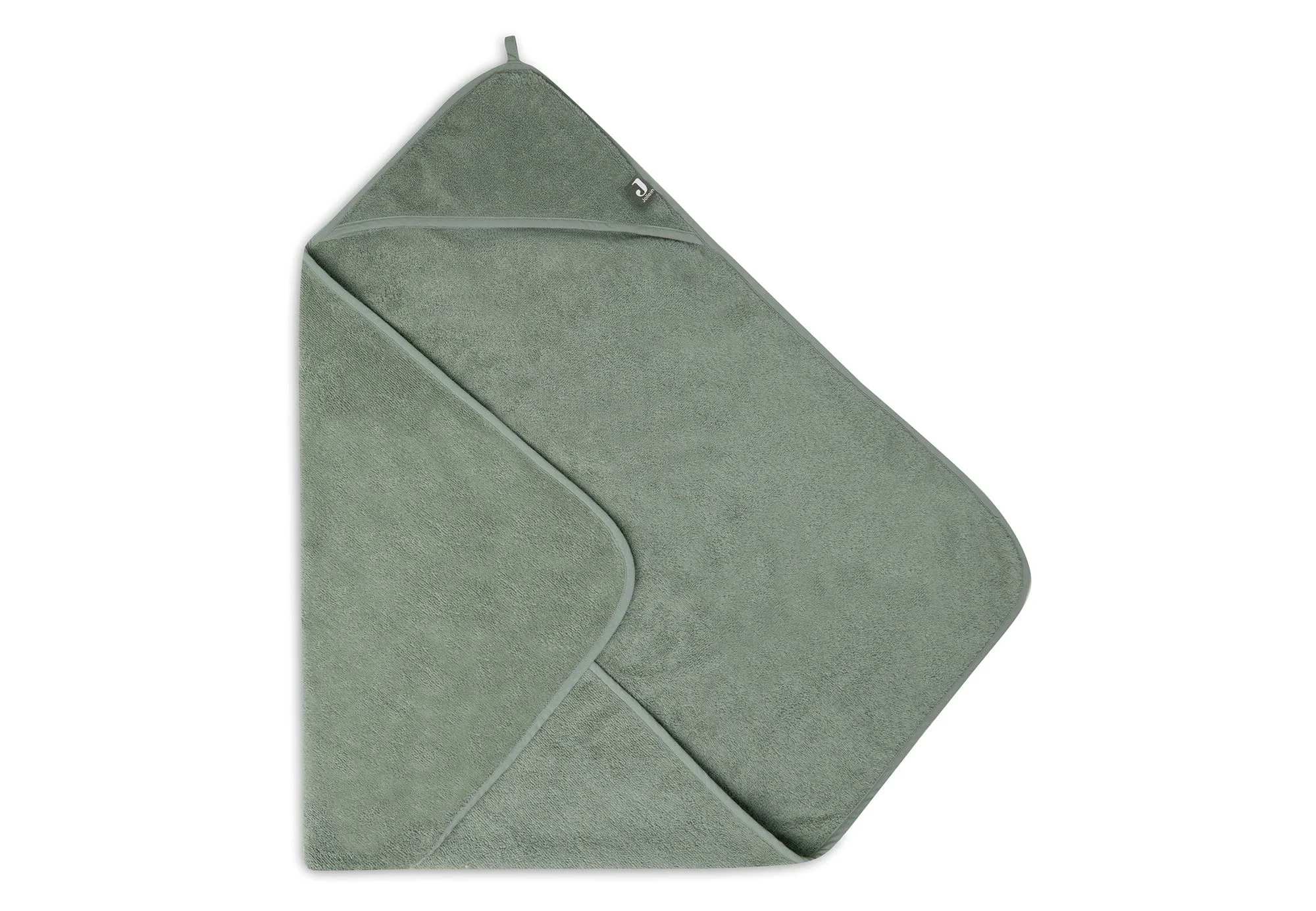 Махровое полотенце с капюшоном Jollein Terry Ash Green, 100x100 см