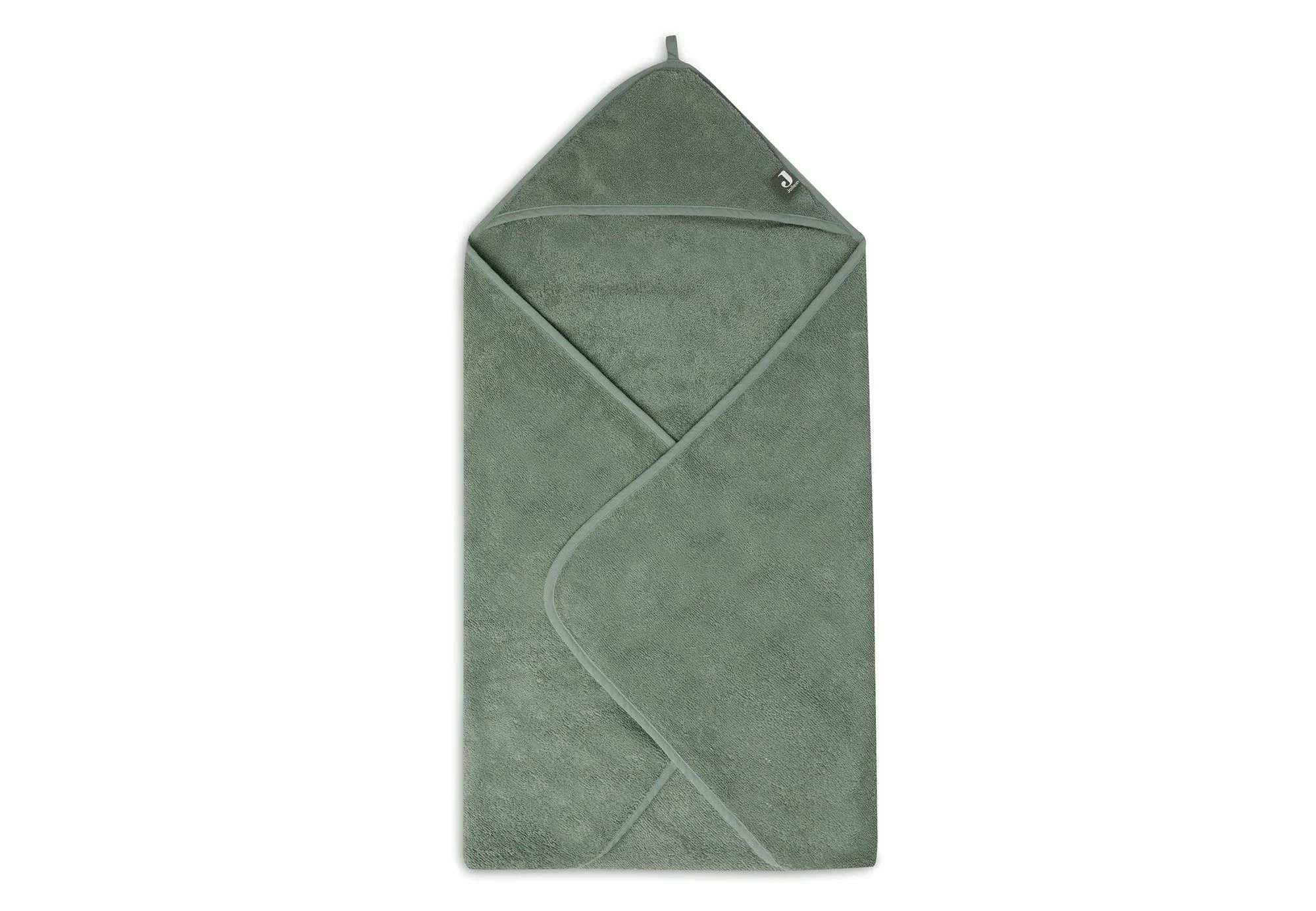 Махровое полотенце с капюшоном Jollein Terry Ash Green, 100x100 см