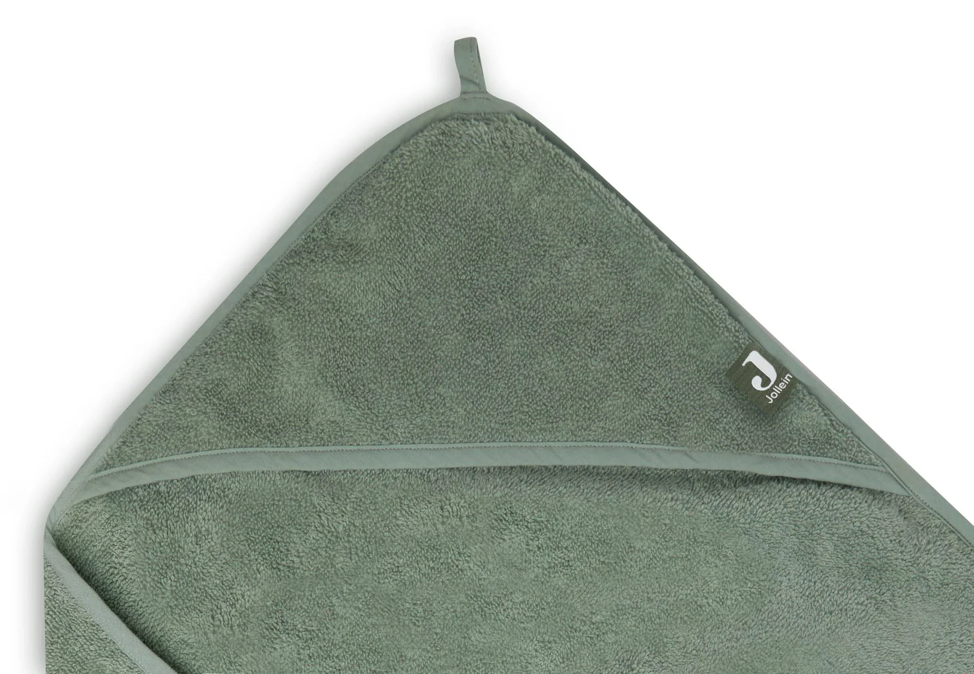 Prosop cu gluga Jollein Terry Ash Green, 75x75 cm