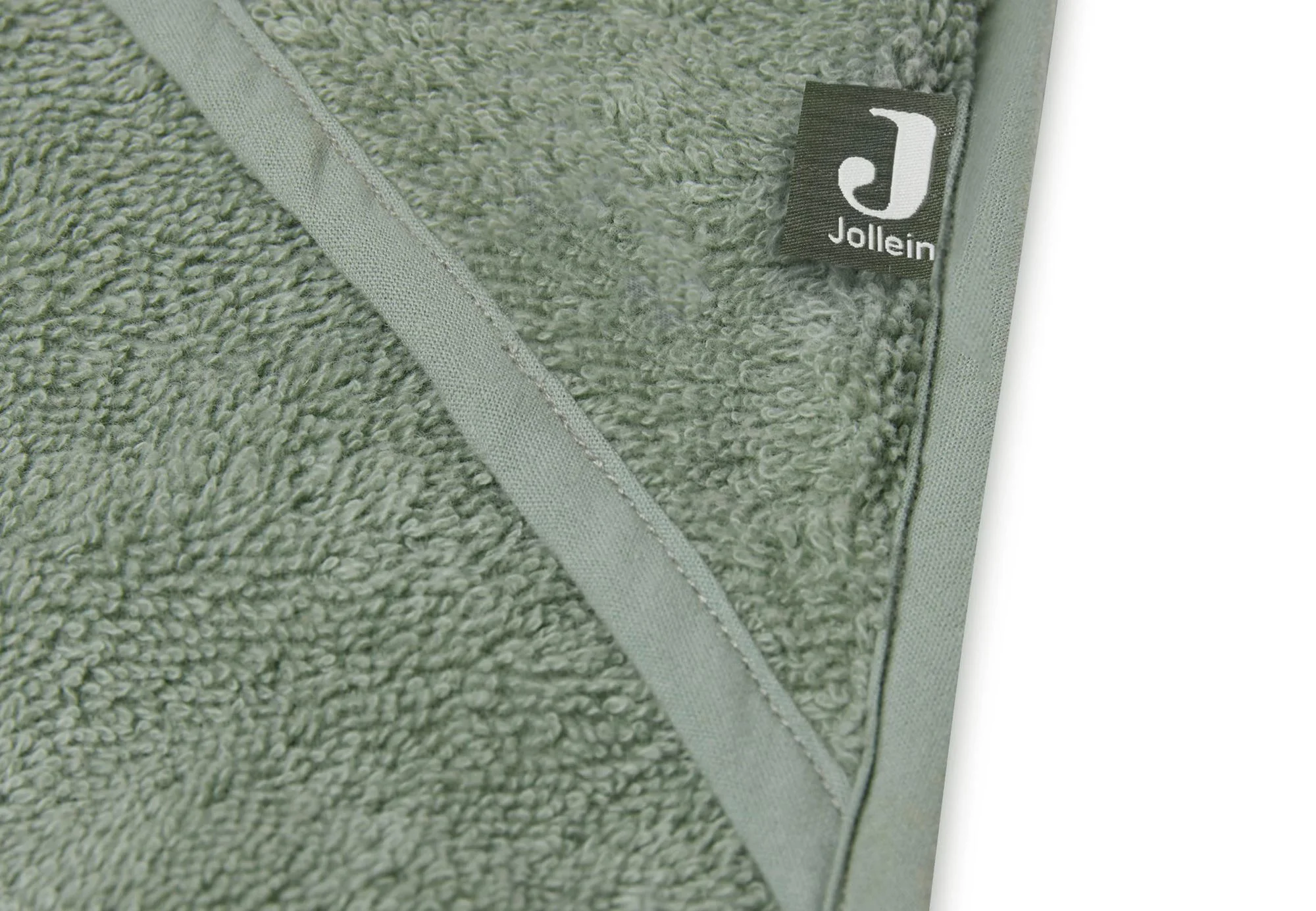 Prosop cu gluga Jollein Terry Ash Green, 75x75 cm