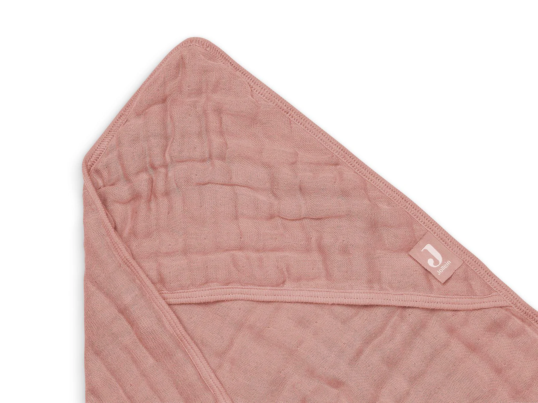 Полотенце Jollein Wrinkled Cotton Rosewood с капюшоном, 75x75 см