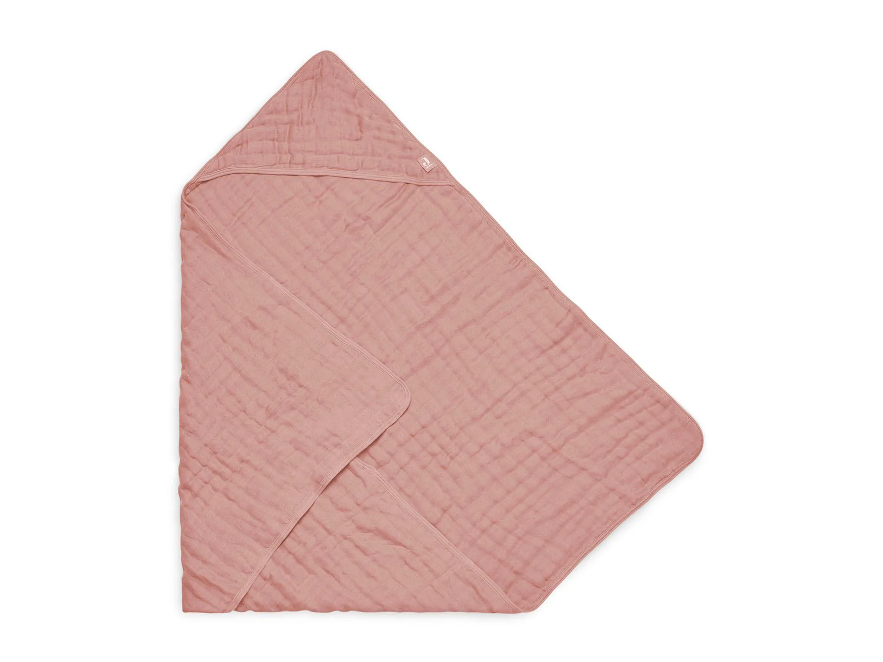 Полотенце Jollein Wrinkled Cotton Rosewood с капюшоном, 75x75 см