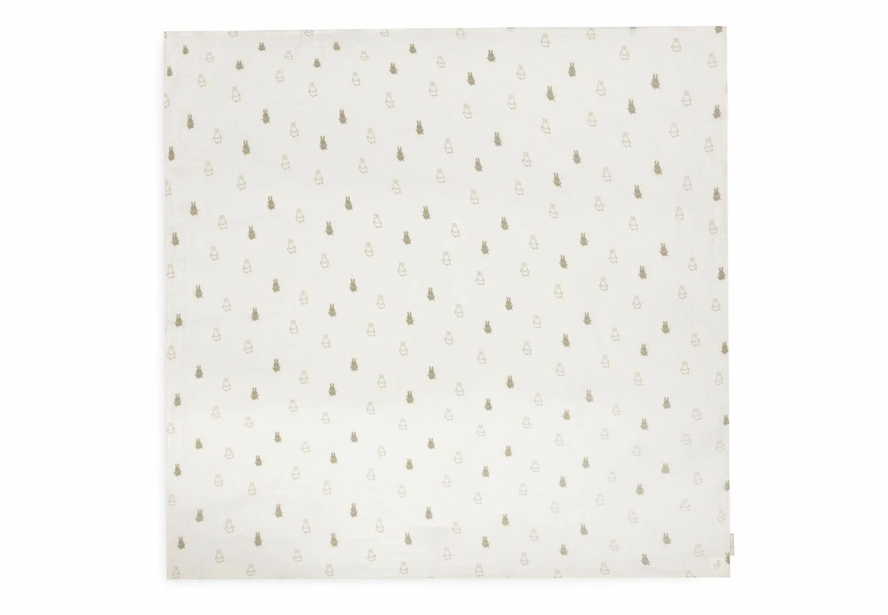 Муслиновые пеленки Jollein Happy Miffy Olive Green, 115x115 см, 2 шт.